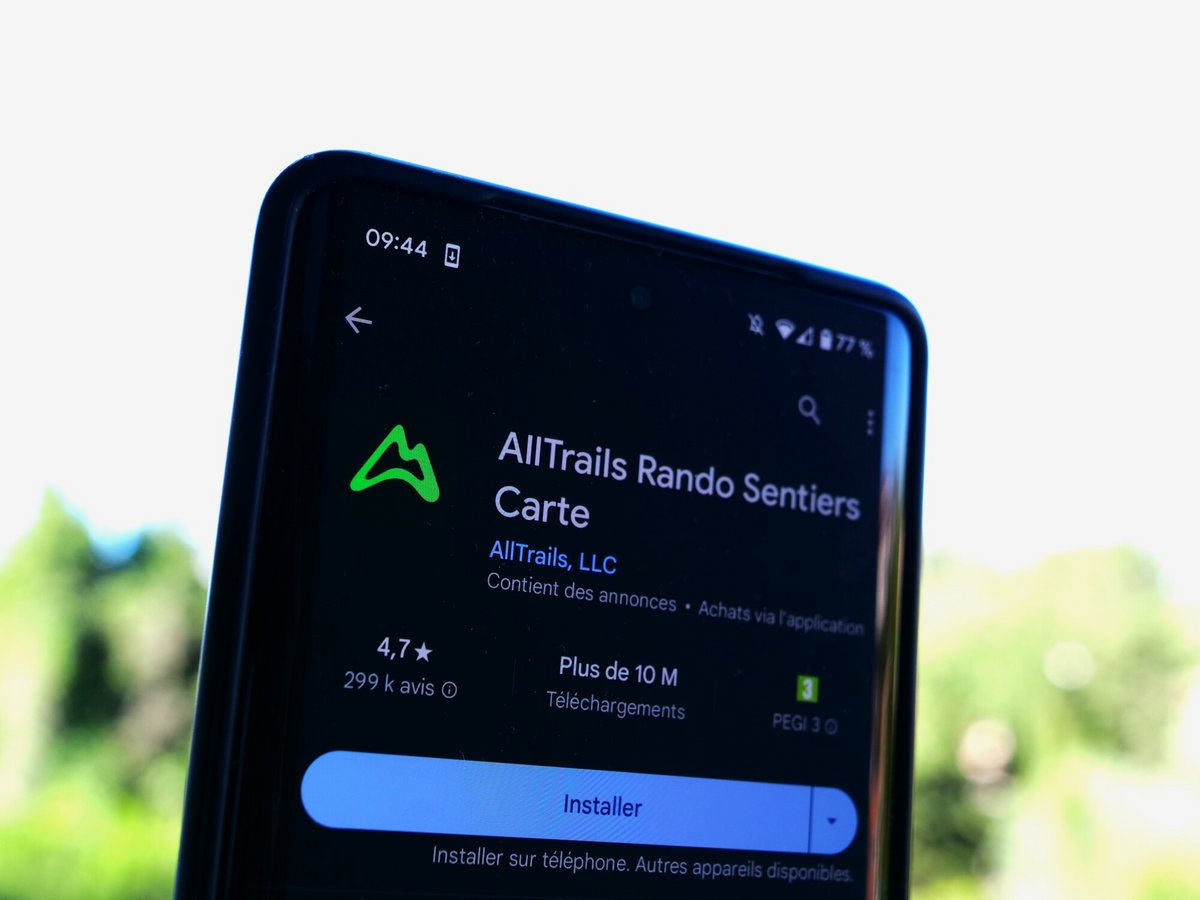 L'application AllTrails, ici sur le Google Play Store © Alexandre Boero / Clubic