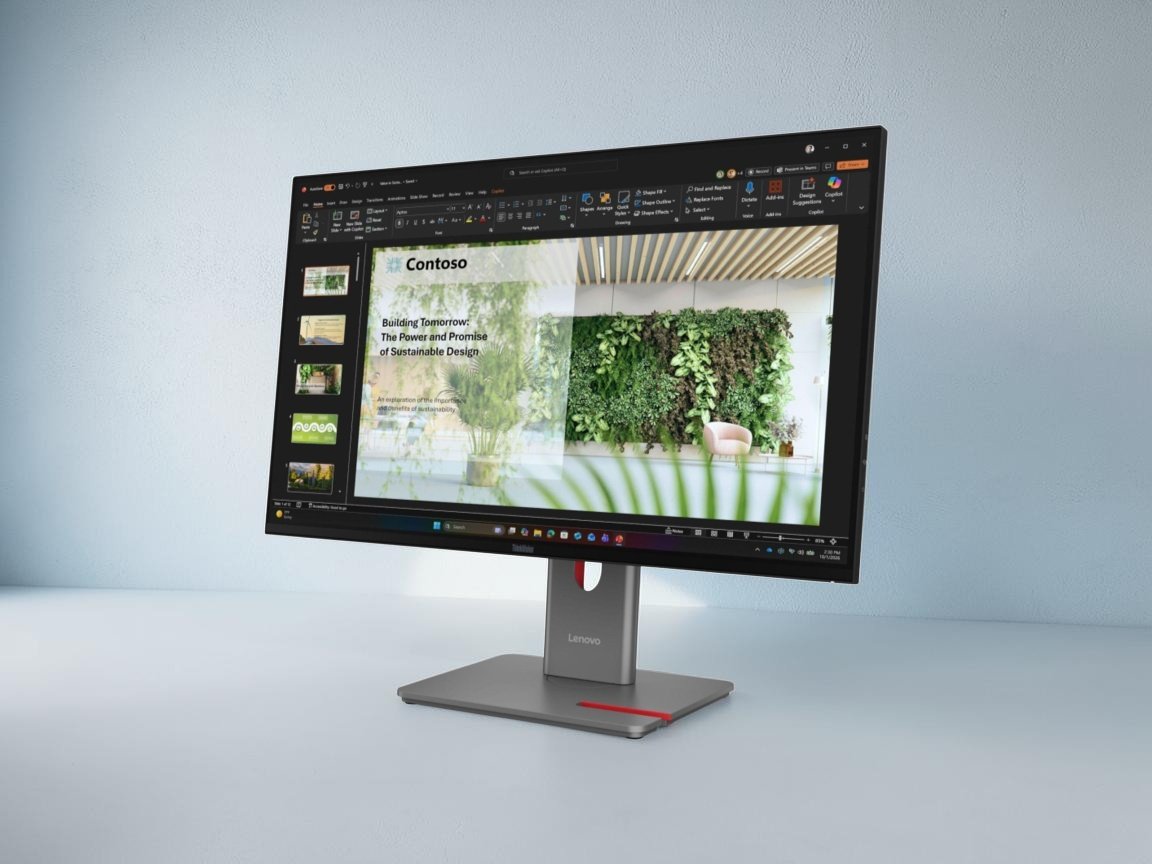 L'Inkjet OLED continue son bonhomme de chemin, cette fois-ci en équipant un moniteur Lenovo. © Lenovo