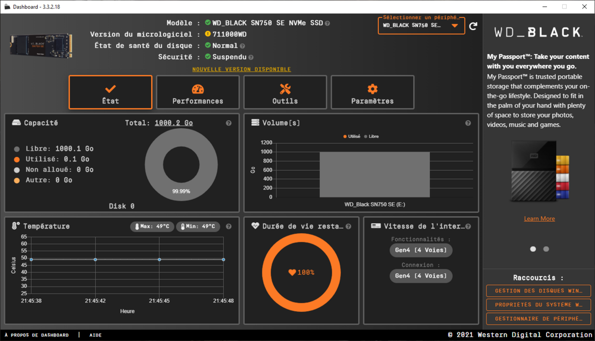 Dashboard est le meilleur logiciel compagnon pour SSD © Nerces