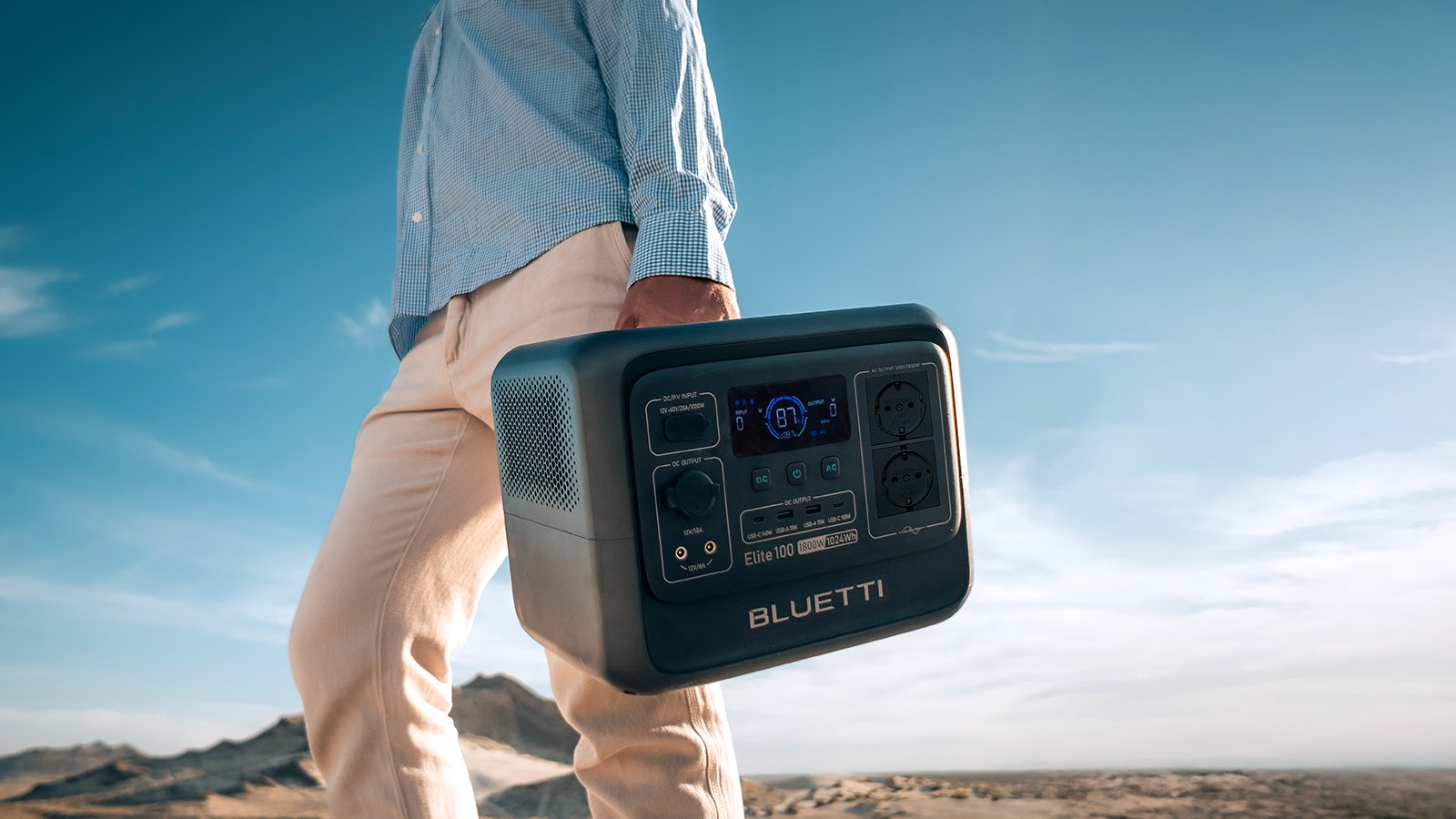 Avec ses 1 024 Wh de capacité et 1 800 W de puissance, elle alimente aussi bien vos appareils électroménagers que vos équipements électroniques ©BLUETTI