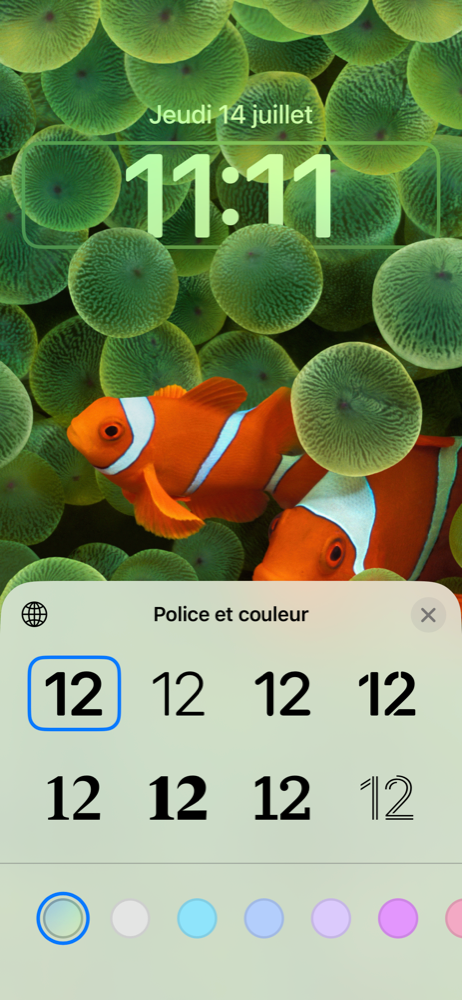 iOS 16 Personnalisation