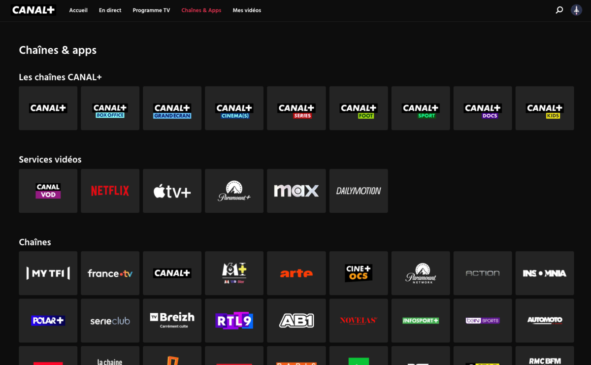 Canal+ - Toutes les chaînes et apps au même endroit