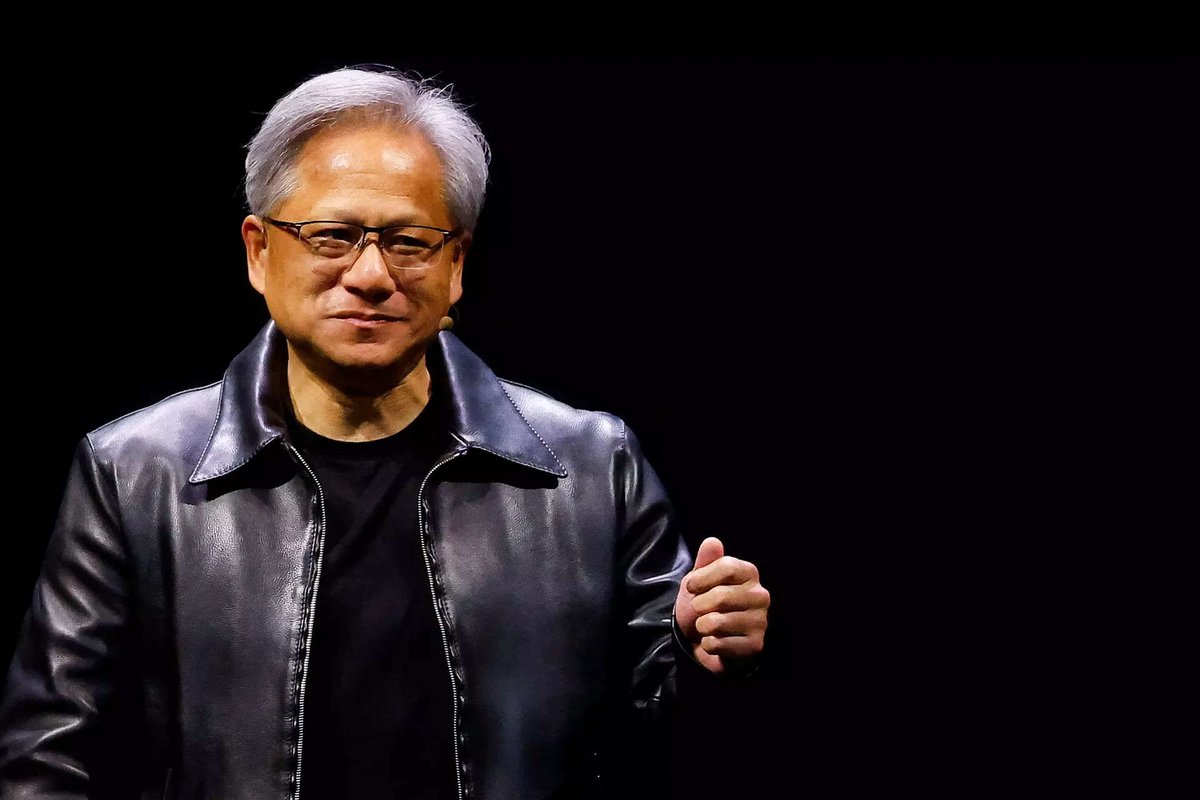 Jensen Huang, le patron de Nvidia, en pleine conférence © The Economic Times