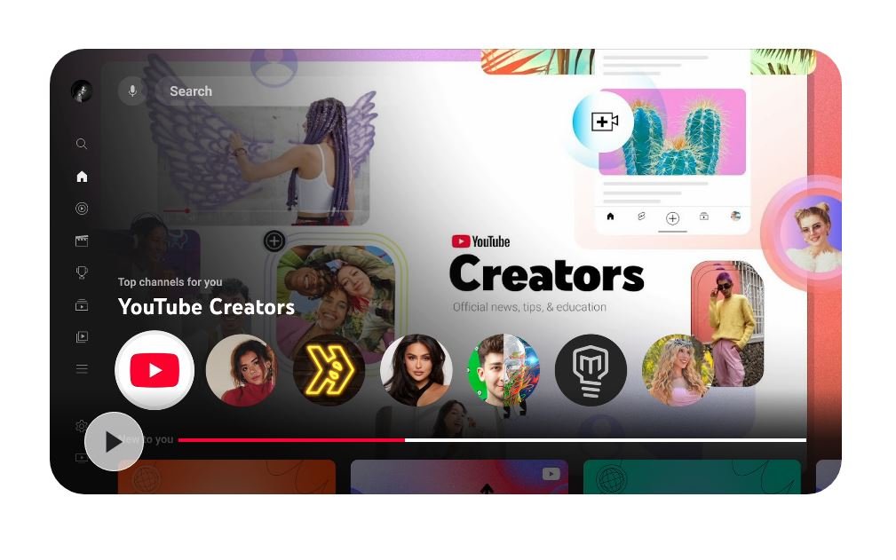 Une nouvelle présentation des chaînes, pour un style toujours plus télévisuel. ©Google