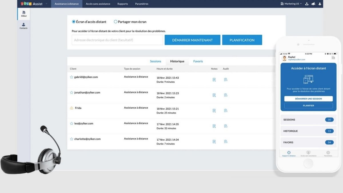 Zoho Assist telemaintenance