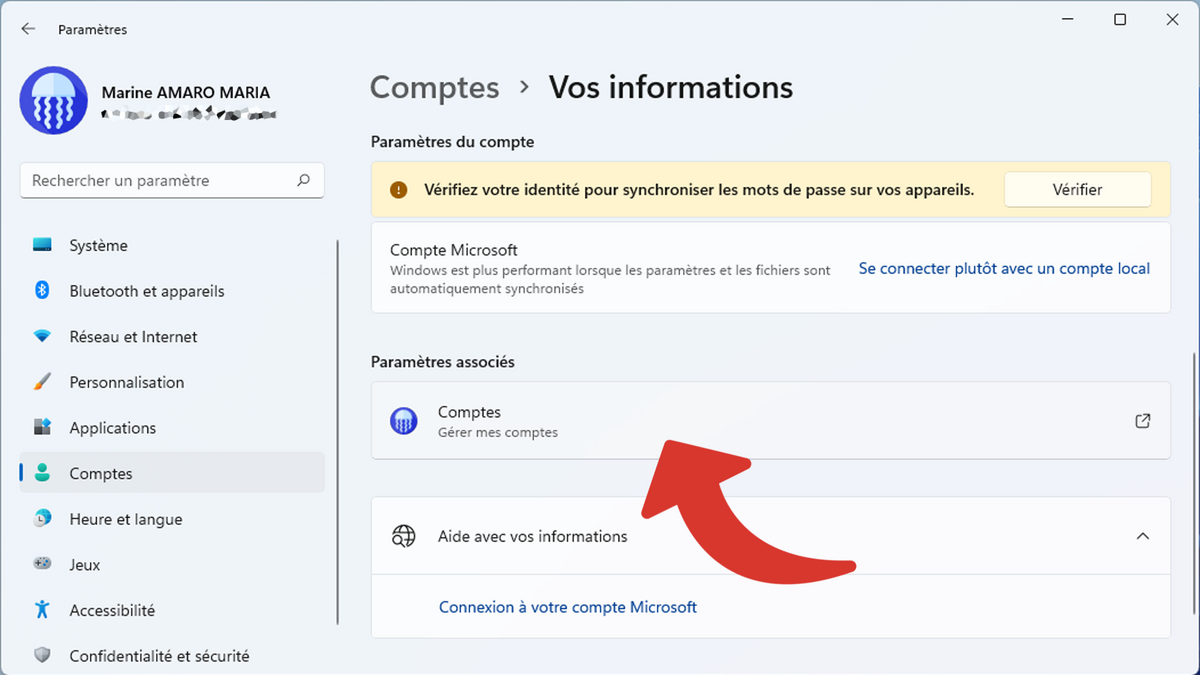 Accédez à la gestion de votre compte Microsoft © Clubic