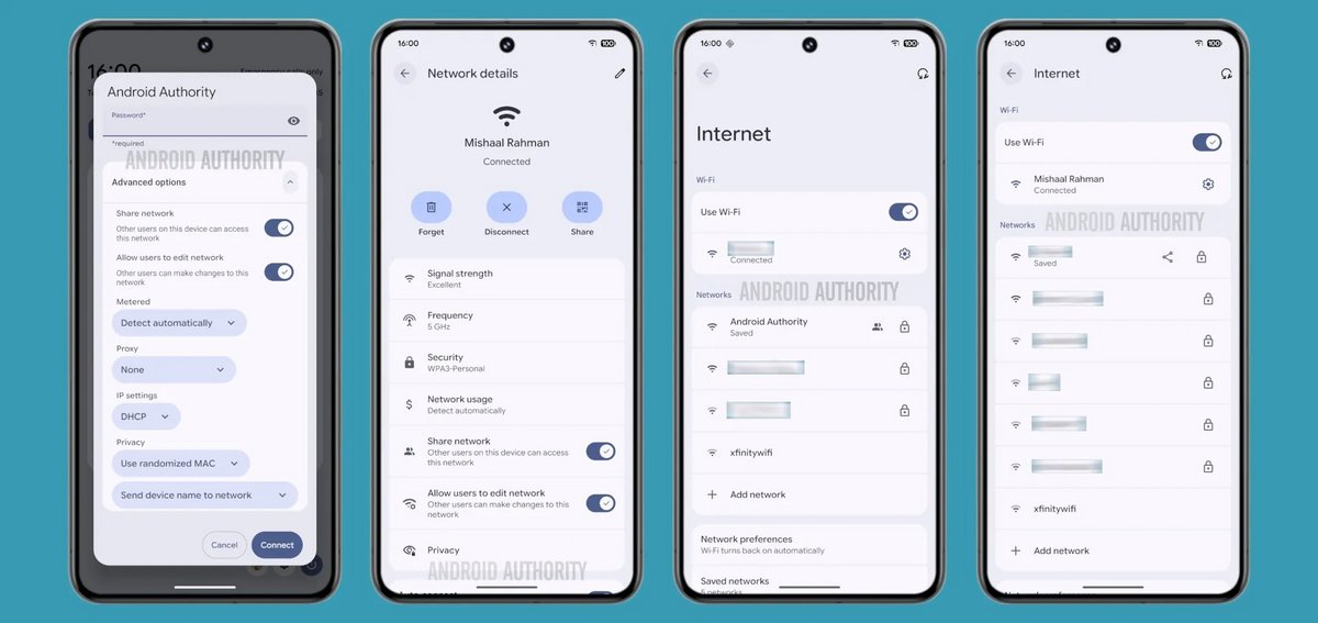 Une meilleure gestion de l'accès WiFi pour les appareils partagés. ©Mishaal Rahman / Android Authority