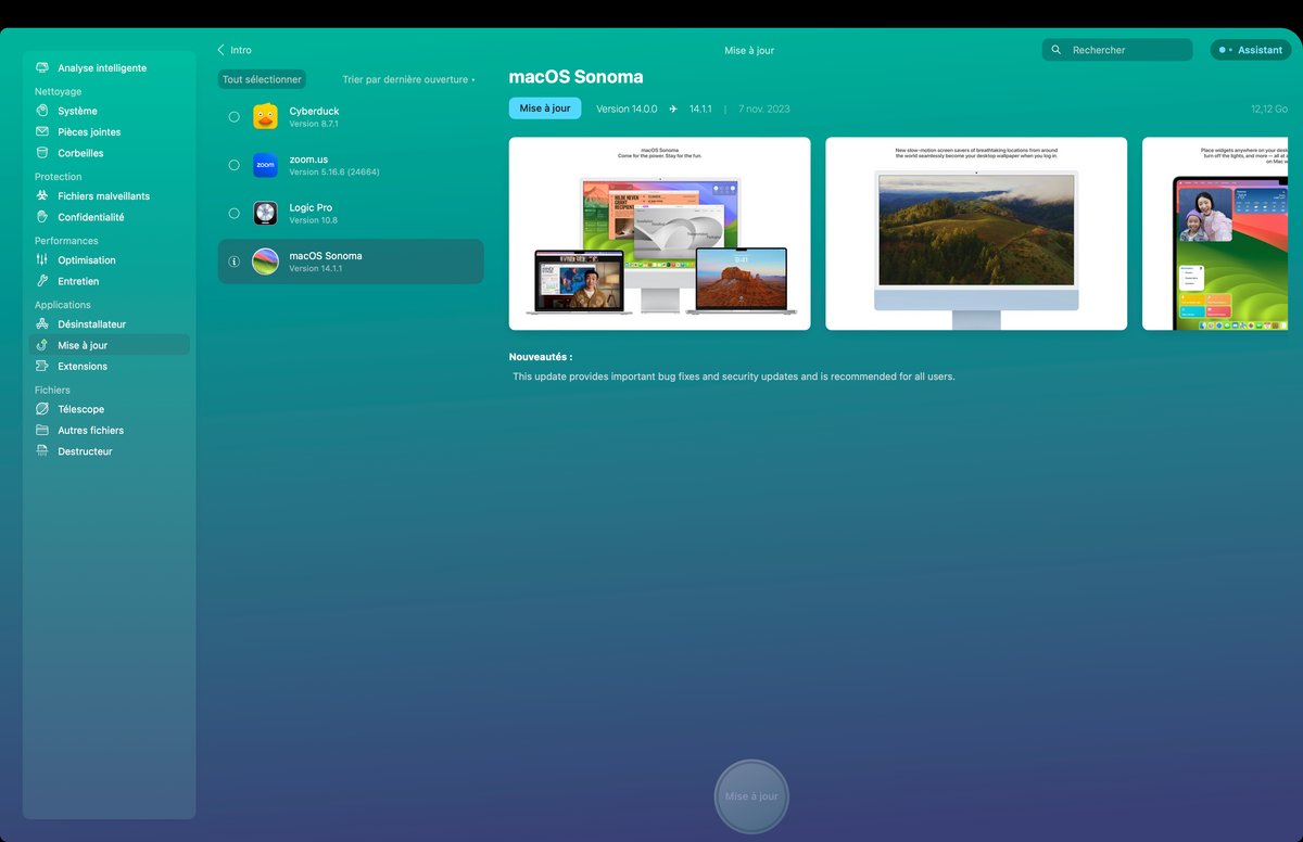 L'utilitaire de mise à jour fonctionne aussi bien pour les mises à jour de macOS que pour celles de vos applications © Clubic