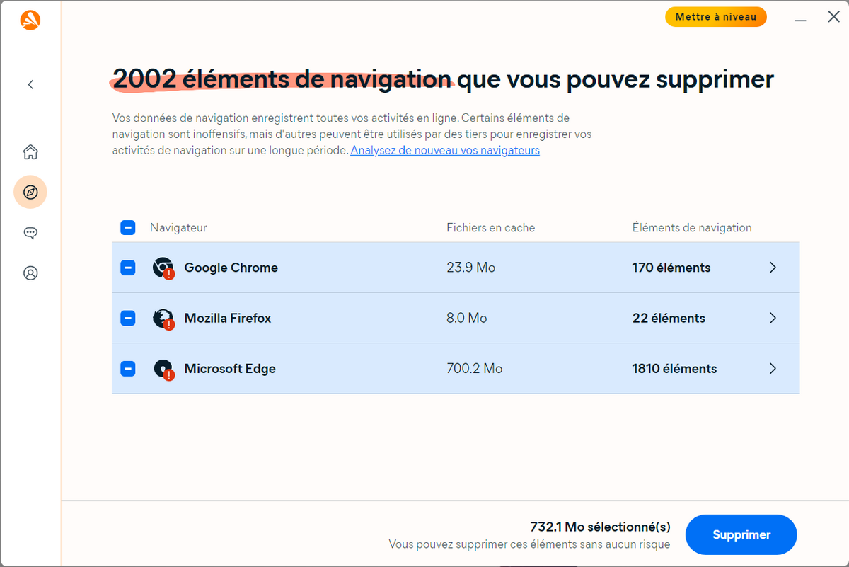 Nettoyer ses données de navigation