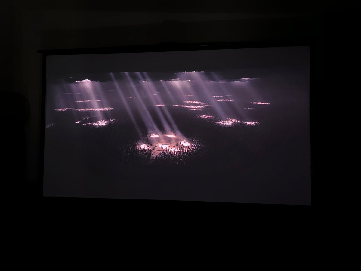 Dans l'obscurité, le Nebula X1 produit des images saisissantes et un contraste assez bon sur notre écran de test. © Matthieu Legouge
