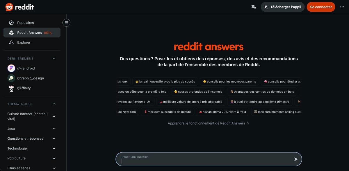 Reddit Answers est désormais disponible en français. ©Reddit