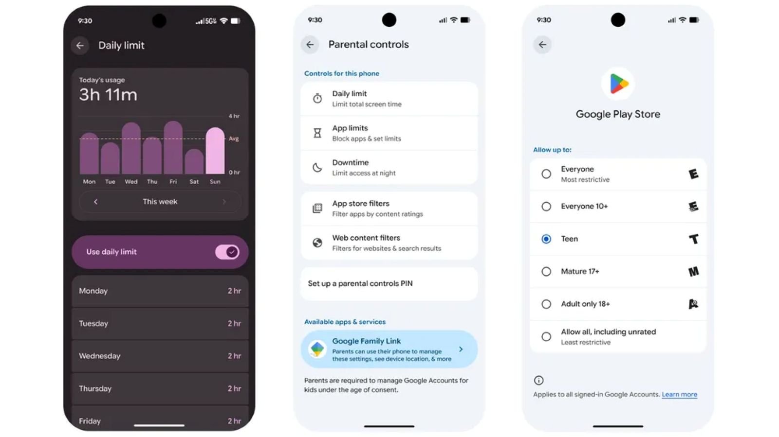 Depuis l'app, vous pouvez consulter la localisation de l'appareil, recevoir des alertes de position et valider les achats sur le Play Store - ©Google