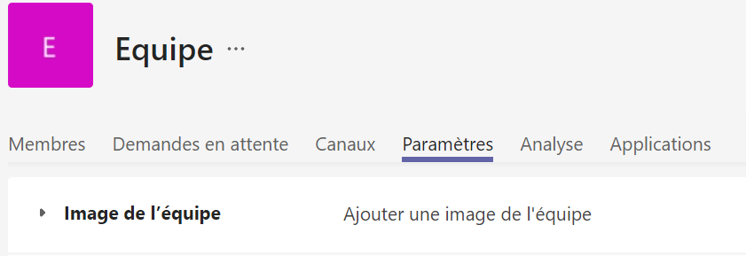 Microsoft Teams changer bis nom équipe