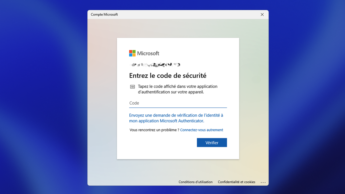 La double authentification du compte Microsoft © Clubic