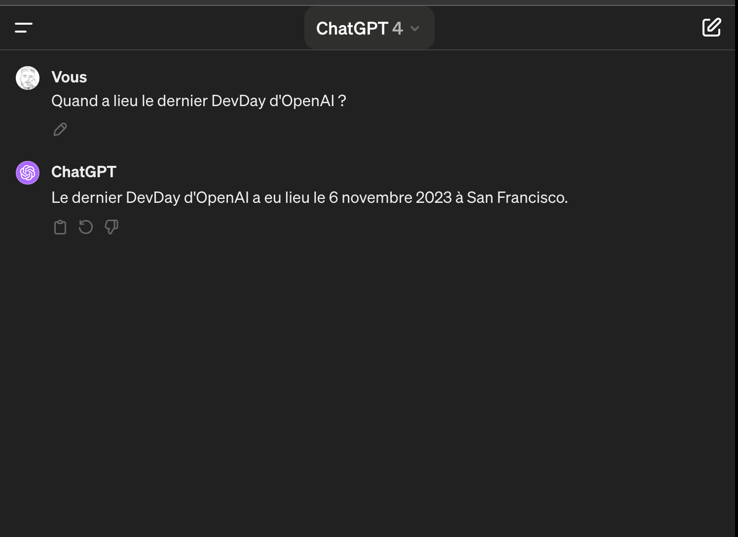 Désormais, ChatGPT sait tout jusqu'à la fin du mois de décembre 2023 ...
