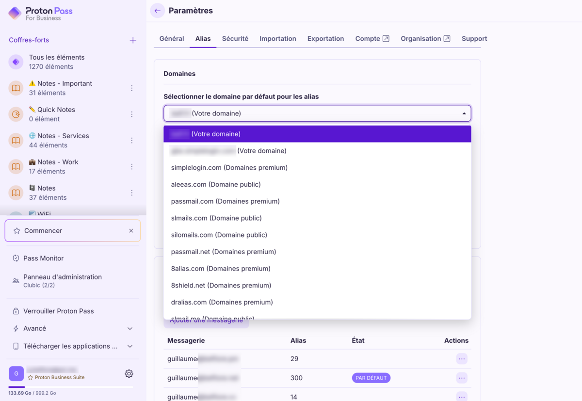 Les alias permettront de masquer votre adresse email principallors de l'inscription à un service