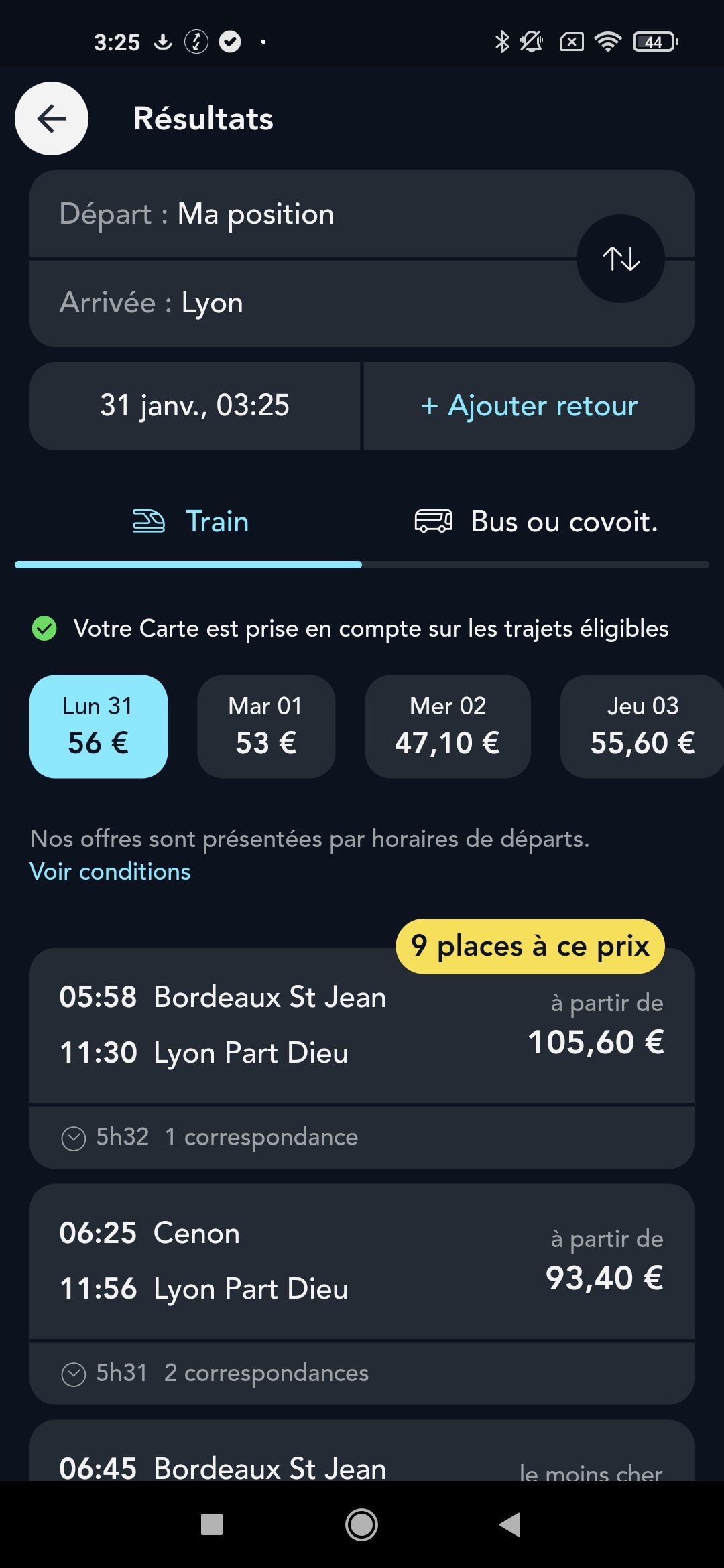 SNCF Connect screen 6