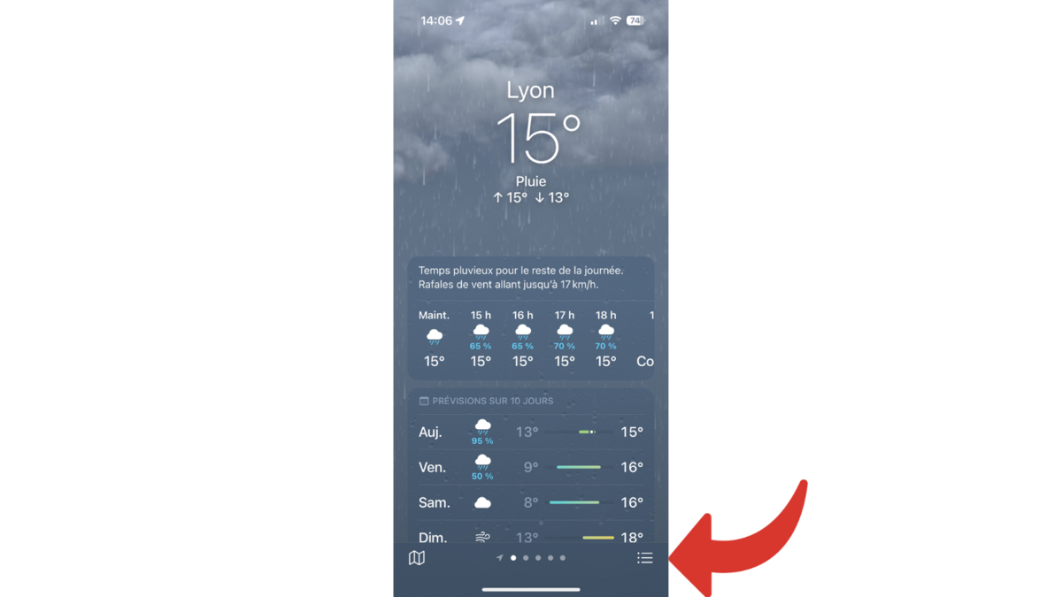 Comment recevoir des alertes météo sur l'iPhone ? 2