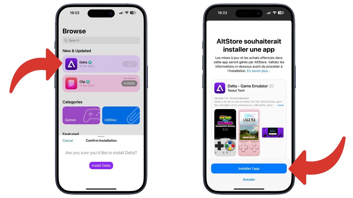 iOS vous demande de valider chaque installation réalisée depuis AltStore © Mathieu Grumiaux pour Clubic