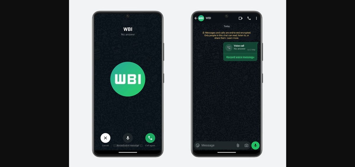 Voici l'aperçu de la fonction d'enregistrement de message vocal sur la nouvelle version beta de WhatsApp - ©WhatsApp Beta Info