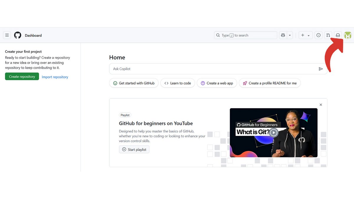 Tableau de bord GitHub © Pascale Duc pour Clubic