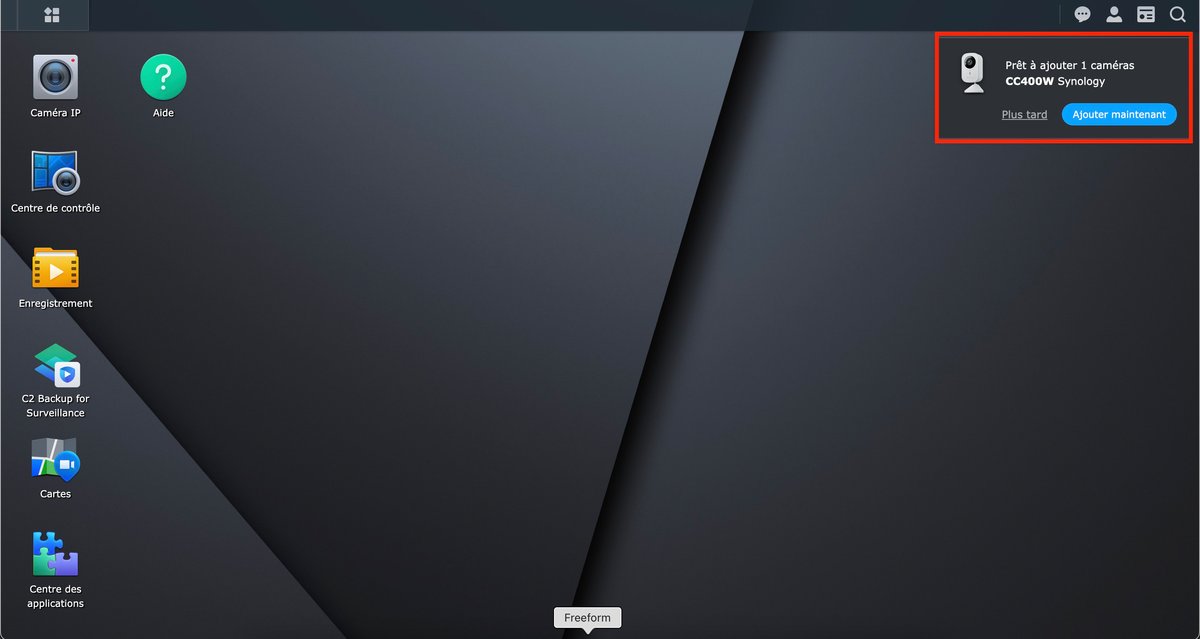 L'interface DSM vue par Constantin.
