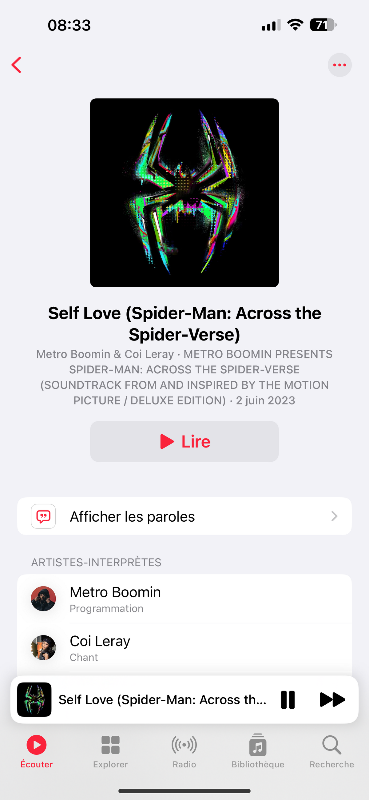 iOS 17 Musique