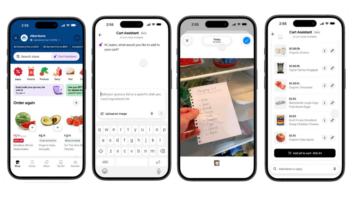 Fournissez une photo de votre liste de courses, Uber Eats s'occupe du reste. ©Uber Eats