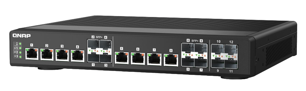 Notre switch 10 GbE, l'excellent QNAP QSW-IM1200-8C © QNAP