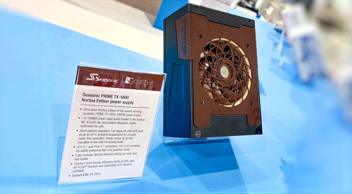 La PRIME TX-1600 Noctua Edition présentée lors du Computex © VideoCardz