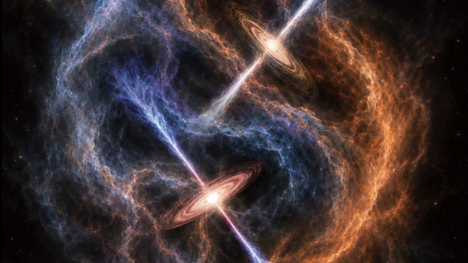 La rencontre des deux étoiles remonte à seulement 60 ans. Cette durée est un instant à l'échelle de la formation stellaire - ©Y. Zhang / ALMA Observatory