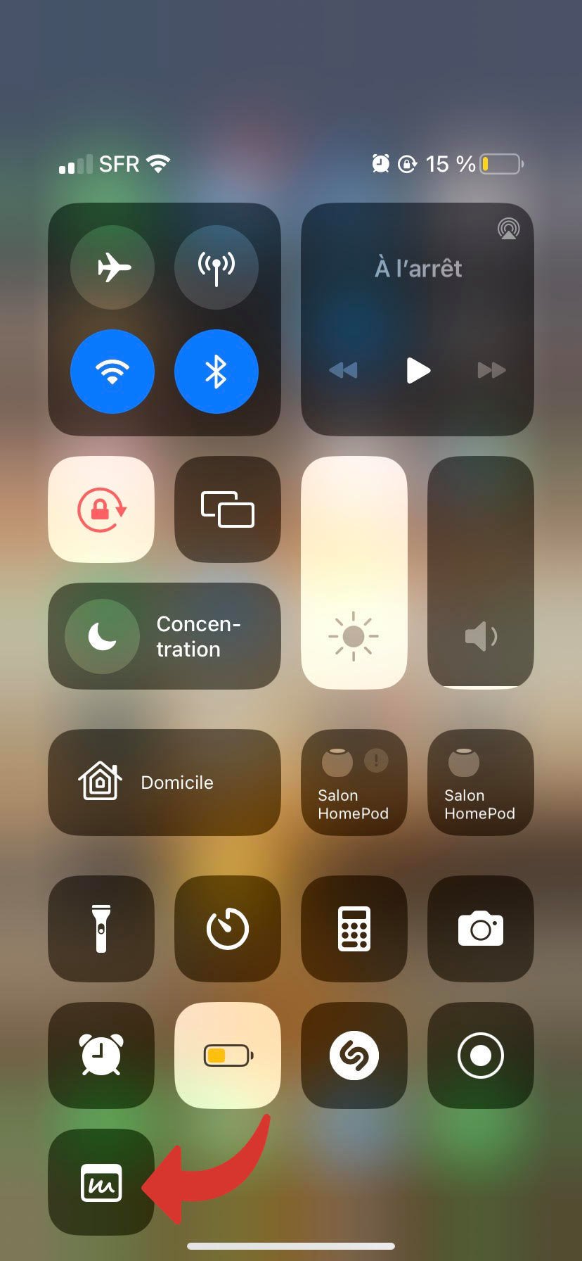 Comment ouvrir Quick Note depuis le centre de contrôle sur iPhone