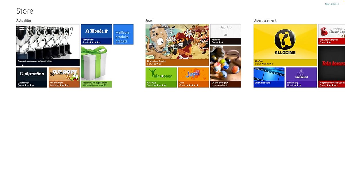 Le Windows Store un peu vide aujourd'hui... - © Microsoft