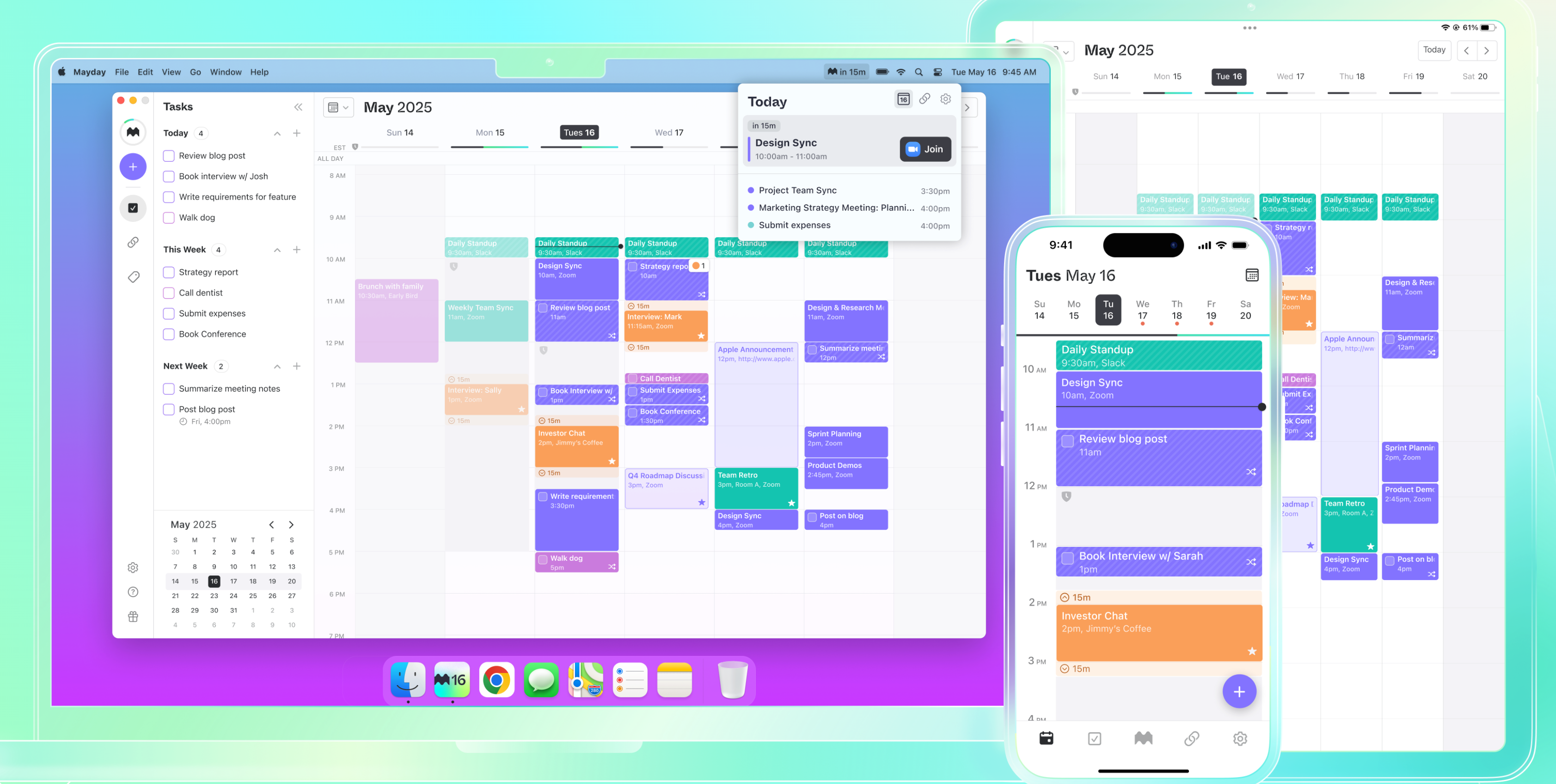 Grâce à ce rachat, Apple pourrait rajouter un peu d'IA à son calendrier ©MayDay Labs