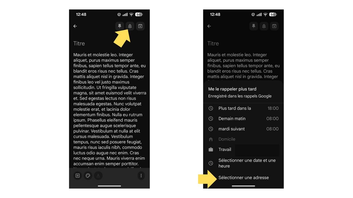 Ajoutez des rappels. ©Google