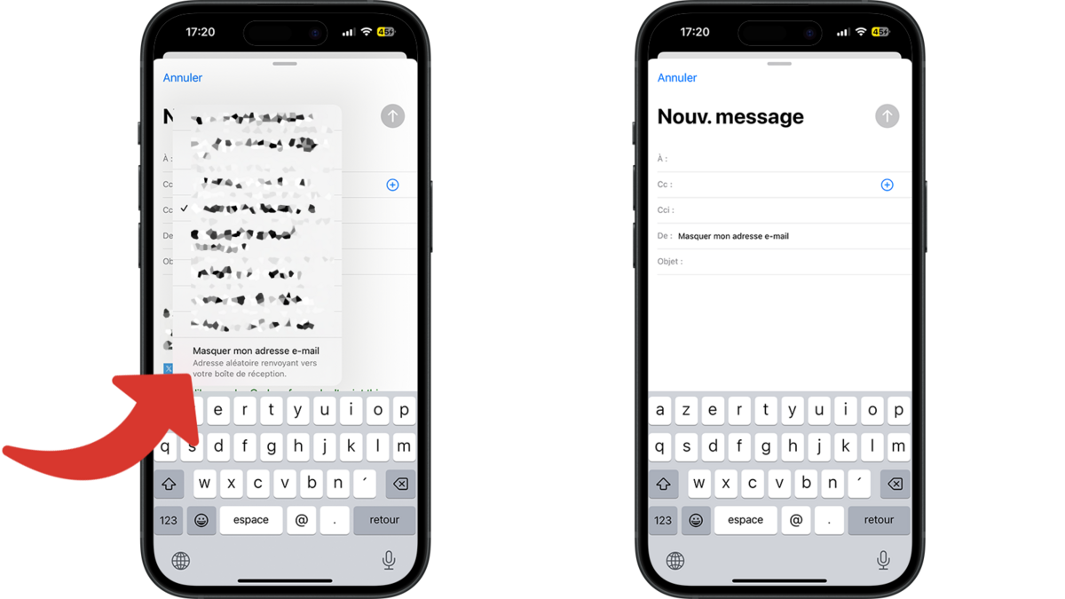 Masquer son adresse e-mail dans Mail © Clubic
