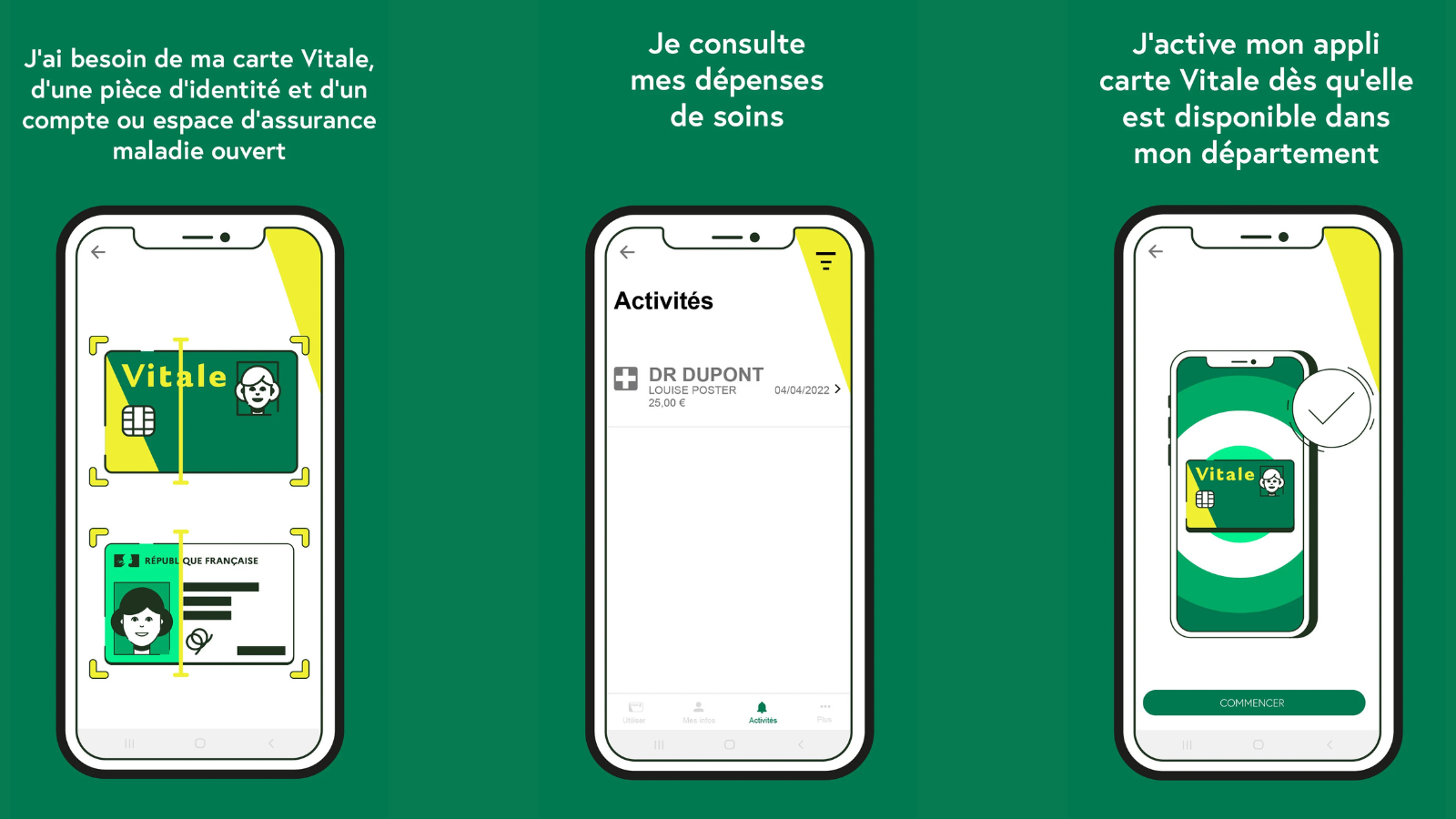 L'application permet pourtant déjà d'utiliser l'empreinte digitale ou la reconnaissance faciale du smartphone pour le déverrouillage quotidien - © SESAM VITALE