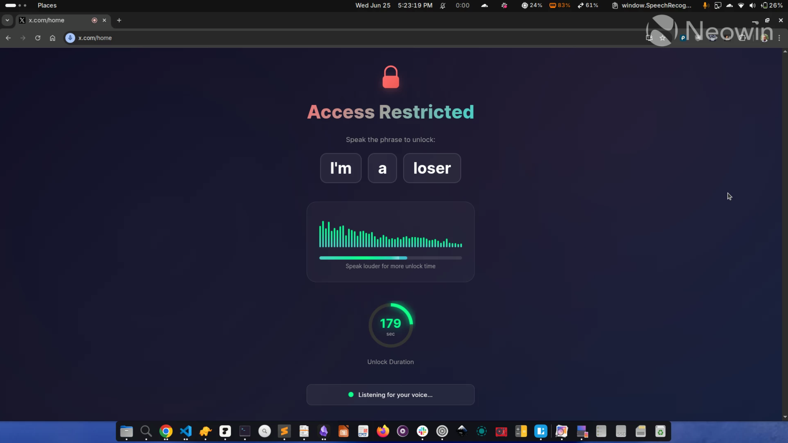 © Capture écran Neowin