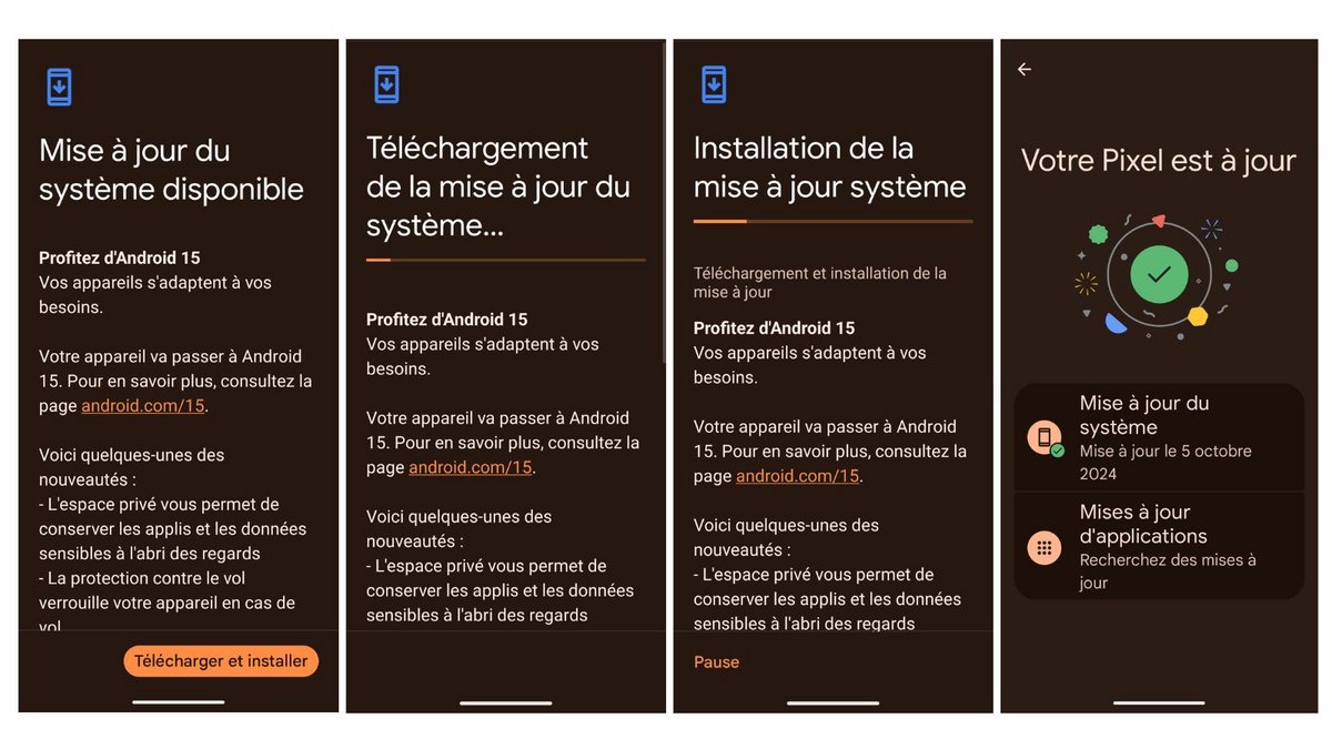 Une mise à jour disponible en premier lieu sur les appareils  Pixel © Mia Ogouchi pour Clubic