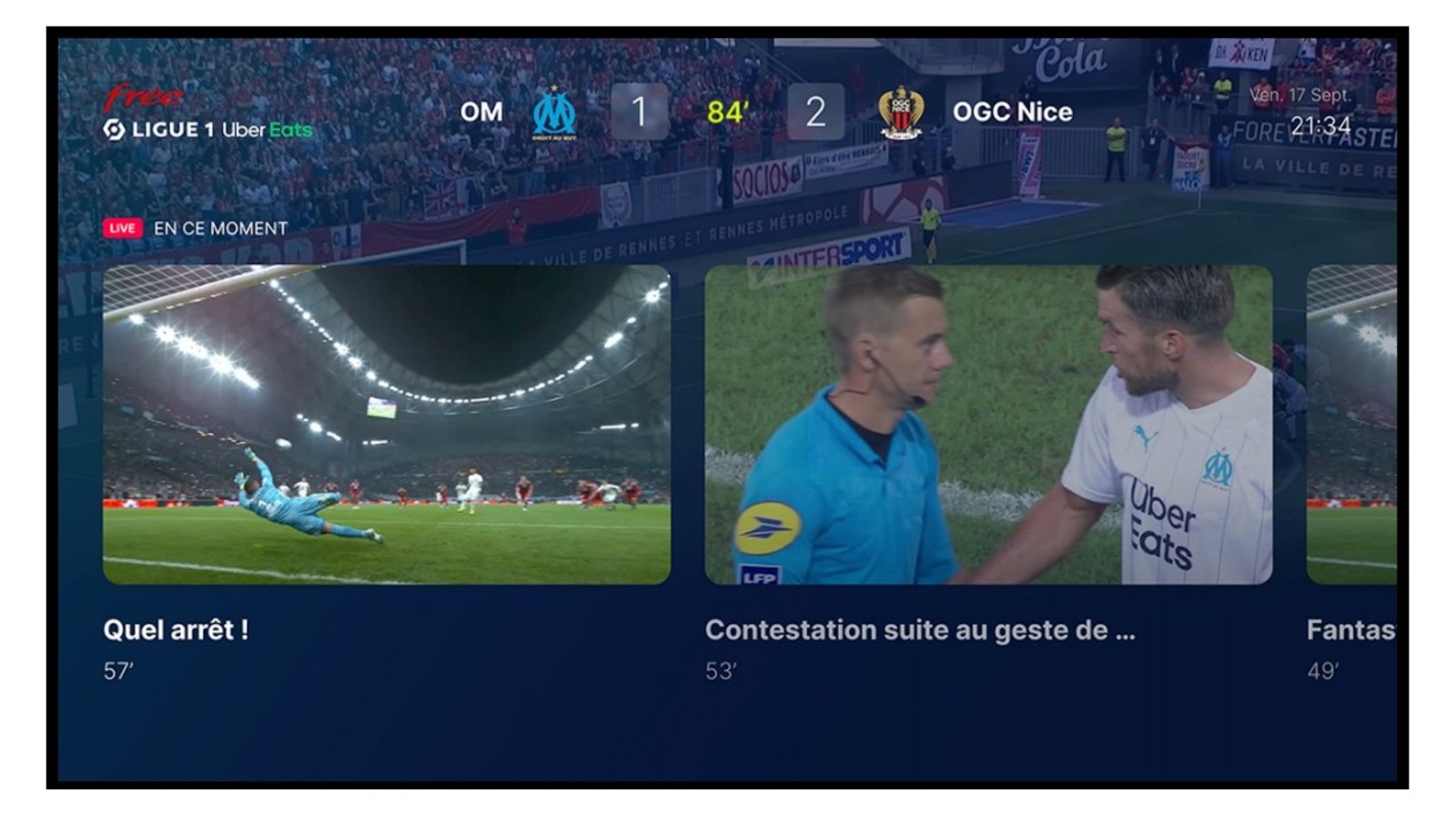 Free Ligue 1 Uber Eats capture