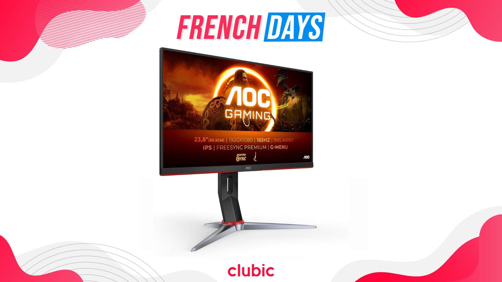 French Days Amazon : cet écran gaming 165 Hz chute à moins de 80 € aujourd’hui seulement © clubic