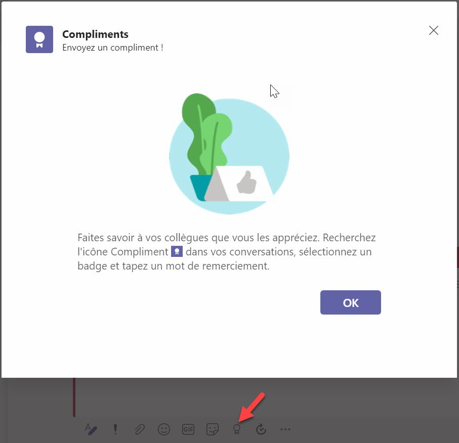 Microsoft Teams Compliment