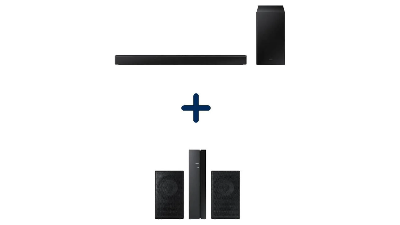 La barre de son Samsung HW-B450 et le kit d'enceintes arrières SWA-9100