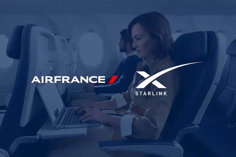 On a pu essayer Starlink dans un vol Air France et c'est génial. © Air France