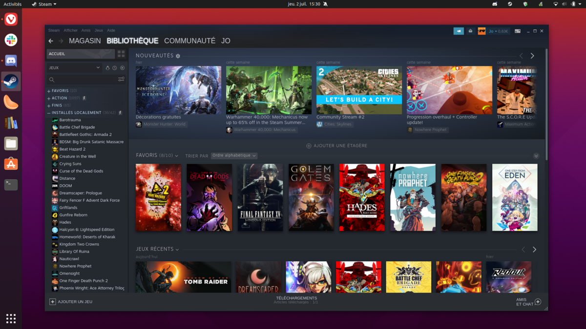 Gaming Linux Steam