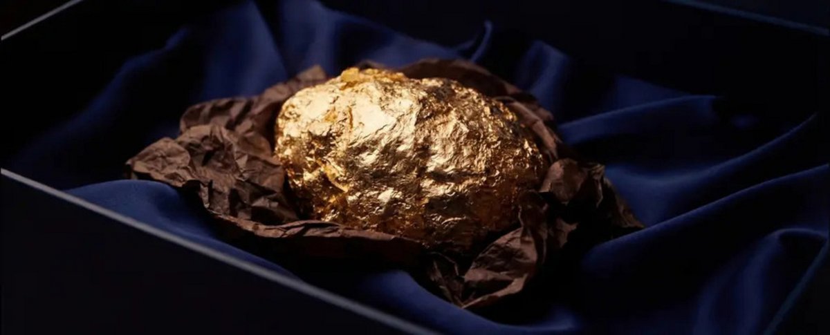 Le chocolat belge est recouvert d'or comestible. ©Caviar