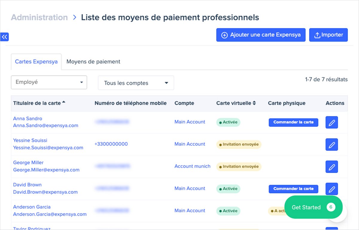 Une présentation détaillé de l'interface utilisateur d'Expensya est accéssible sur leur site web © Expensya