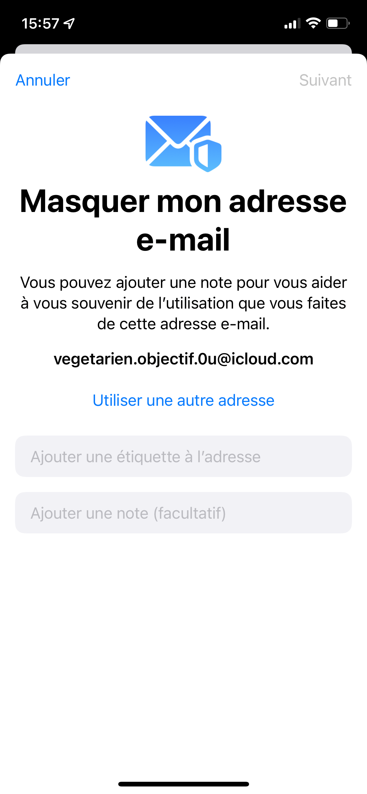 Mail iCloud iOS