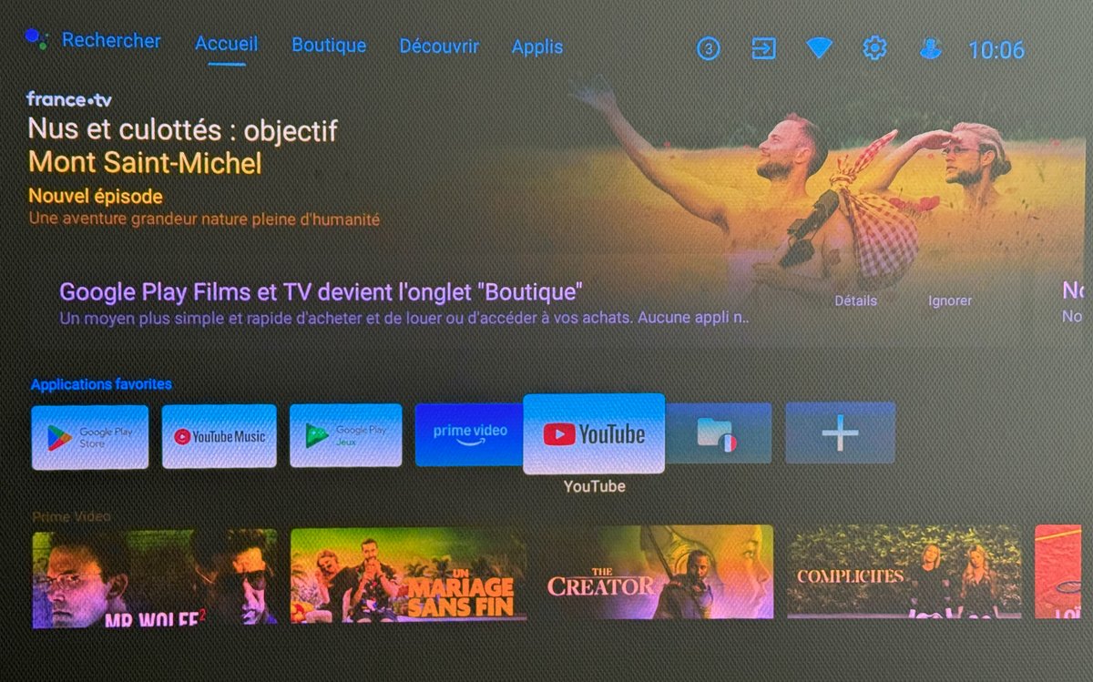 L'interface Android TV est plutôt claire et simple à prendre en mains - © Charles Gouin-Peyrot pour Clubic