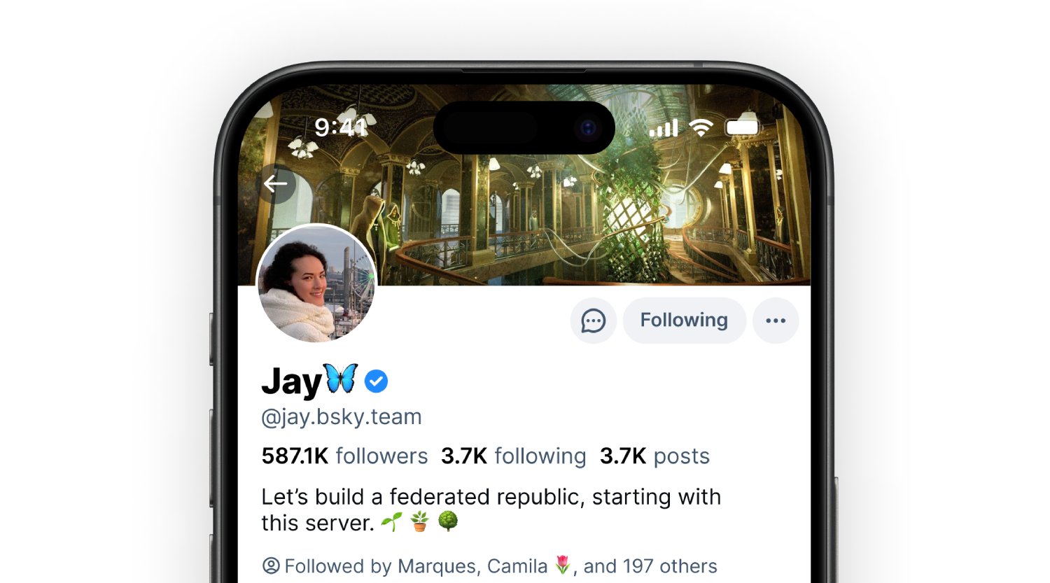 Le badge de vérification sur Bluesky. ©Bluesky